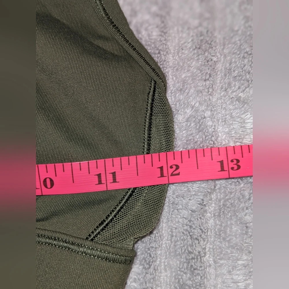 Aerie Green Gold Zipper Sports Bra Mesh Women's Size Small Yoga Active Gym - Picture 4 of 6